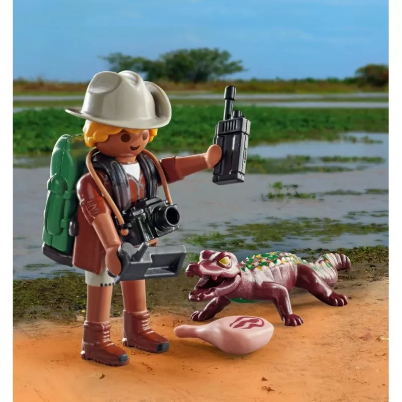 Playmobil Special Plus Badacz z młodym kajmanem zestaw