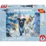 Mark Fczerwonyrickson: dog love - czarny labrador na śniegu, Puzzle 1000 elementów