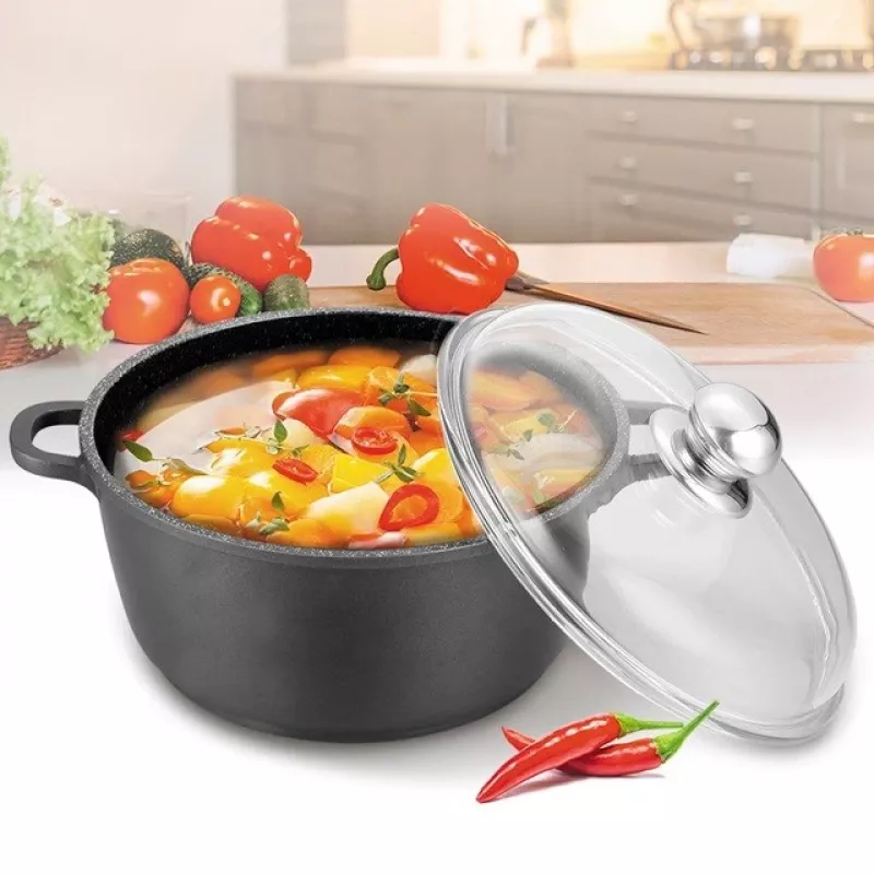 Maestro MR-4620C Garnek z pokrywką 20 cm 2,1 l Czarny