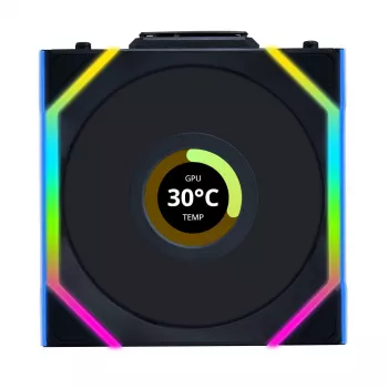 Wentylator Lian Li UNI FAN SL Wireless LCD 120 12 cm Czarny 31 dB 51.45 cfm