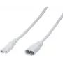 LogiLink - Przedłużacz zasilający - IEC 60320 C8 na IEC 60320 C7 - 2 m - Formowany - Biały