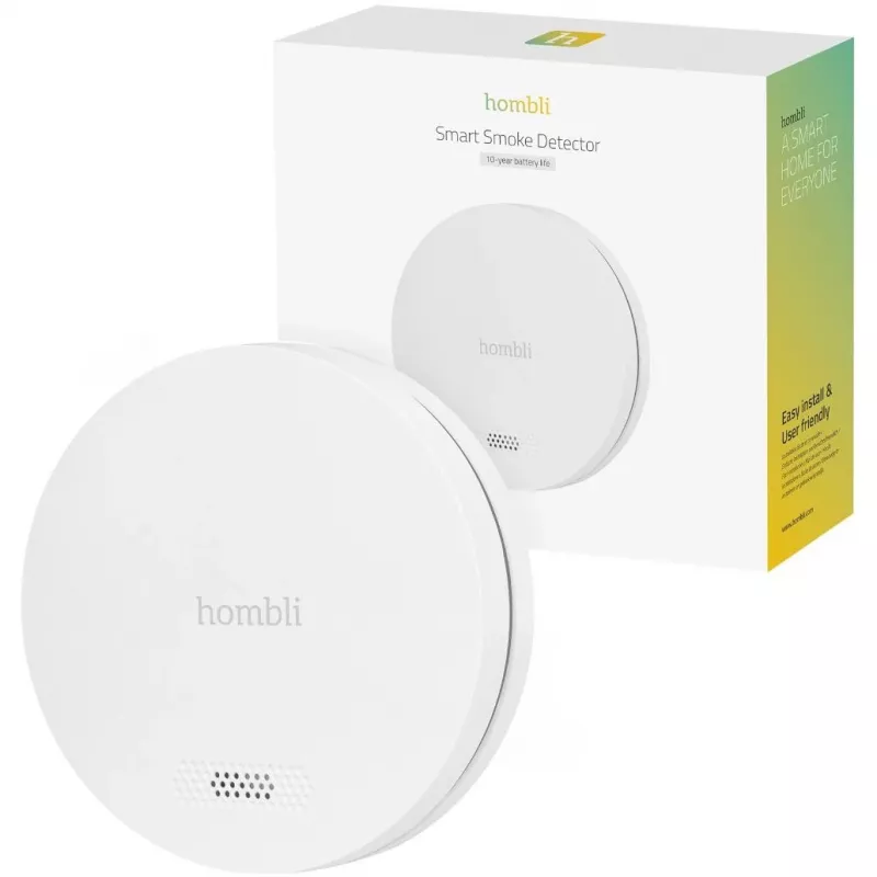 Fotoelektryczny czujnik odbiciowy dymu Hombli HBSA-0109 bezprzewodowy biały