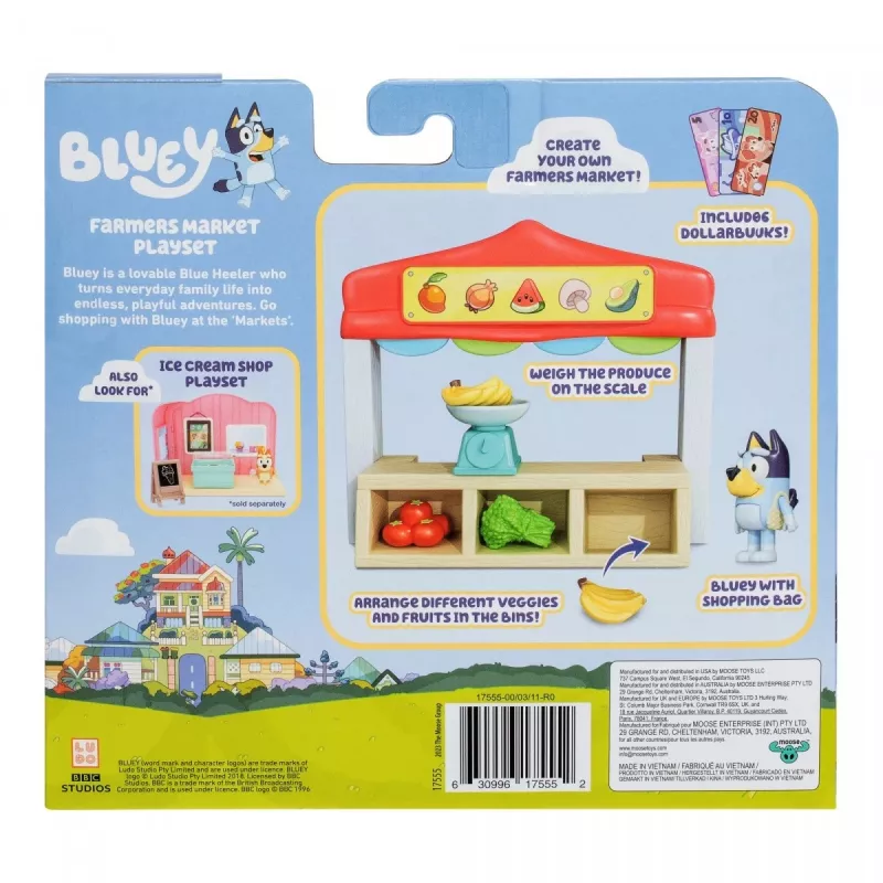 Zestaw figurek zabawkowych TMTOYS Mini Bluey Sklep spożywczy BLU17555 – zestaw miniaturowych figurek do zabawy