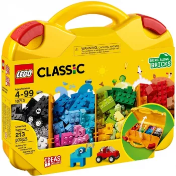 LEGO 10713 Classic Kreatywna Walizka do Przechowywania Zabawek z Kolorowymi Klockami, Prezent dla Dzieci od 4 lat, Chłopców i Dziewczynek