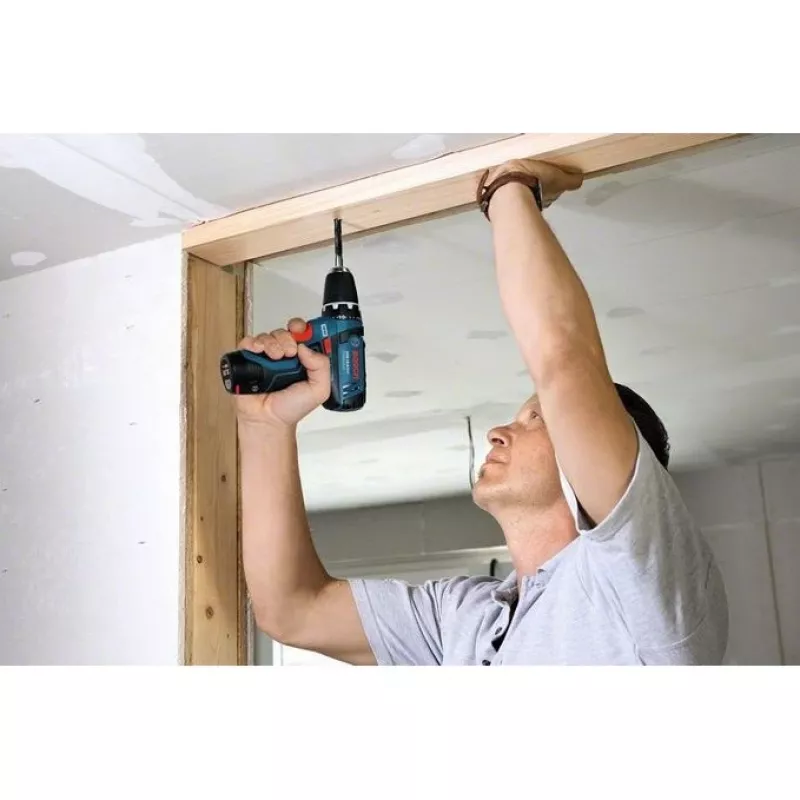Bosch GSR 10,8-2-LI Professional Keyless Czarny, Niebieski, Czerwony