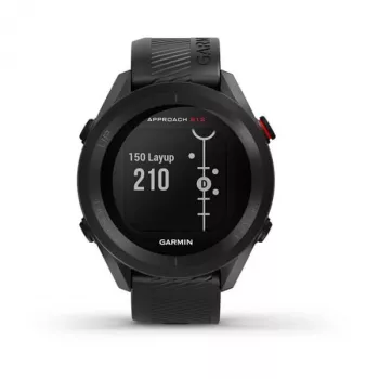 Zegarek golfowy GPS GARMIN Approach S12 Czarny, koperta 43 mm, pasek silikonowy, 30 h pracy na baterii GPS
