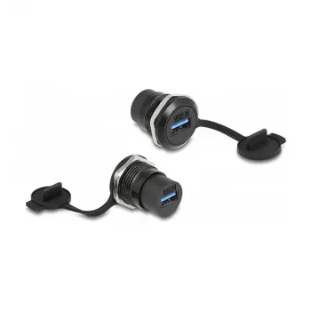 Moduł Keystone DELOCK 86966 — USB 3.2 Gen 1 Typ-A na Typ-A, czarny, 32,5×23,5 mm