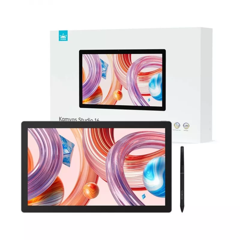 Tablet graficzny Huion Kamvas Studio 16 KS1601 15,8 cala ekran Quad HD IPS 2560×1440, 16 GB RAM, 512 GB SSD, Wi‑Fi 6, bateria 58 Wh