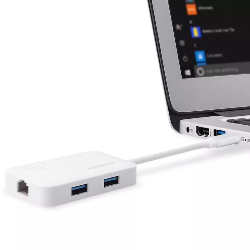Edimax EU-4308 stacja dokująca/replikator portów do laptopa USB 3.2 Gen 1 (3.1 Gen 1) Typu-C Biała