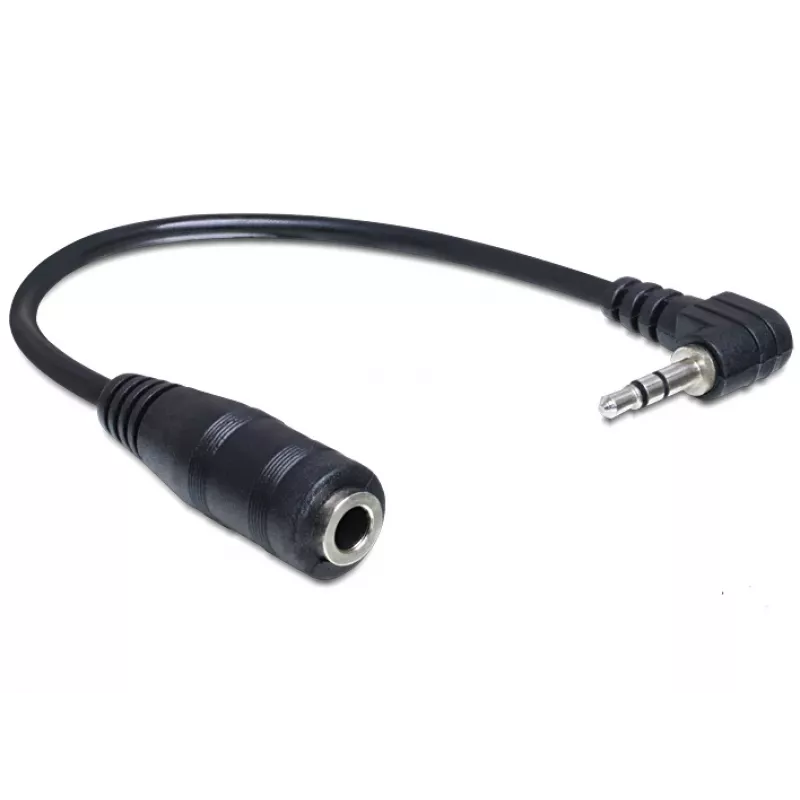 Kabel audio DeLOCK 65397 0,14 m wtyk 2,5 mm na gniazdo 3,5 mm czarny
