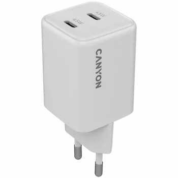 Canyon CU45AC uniwersalna biała ładowarka sieciowa szybkiego ładowania do użytku wewnętrznego