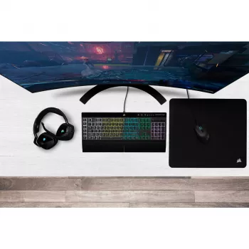 Corsair K55 RGB PRO klawiatura Gaming USB QWERTZ niemiecka Czarna