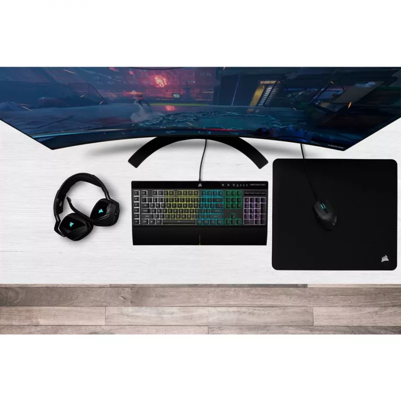 Corsair K55 RGB PRO klawiatura Gaming USB QWERTZ niemiecka Czarna