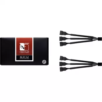 Splitterkabel NA-SC1 Sx2 schwarz, 13,5cm, 2 Stück, für PWM Lüfter