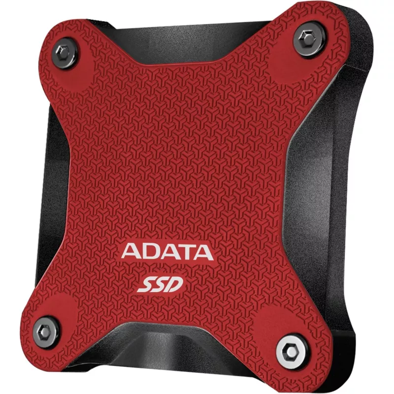 Zewnętrzny SSD ADATA SD620 1 TB, przenośny USB 3.2 Gen 2 (Micro-USB B), prędkość odczytu 520 MB/s, prędkość zapisu 460 MB/s, odporny na wstrząsy, czerwony