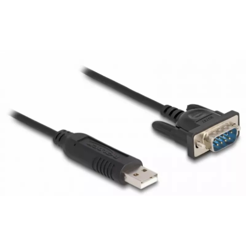 DeLOCK Adapter USB 2.0 na szeregowy RS-232 50 cm FTDI Czarny