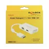 Kabel adapterowy DELOCK DisplayPort wtyk > 1 x VGA + 1 x HDMI + 1 x DVI 24+1 biały