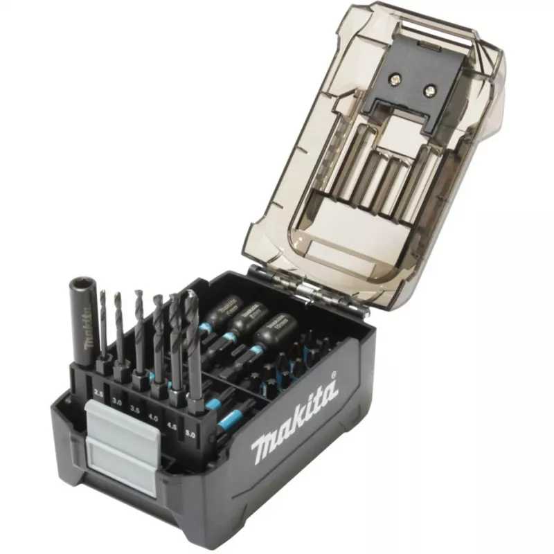 Zestaw wierteł Makita E-22866 — 31 sztuk, różne rozmiary do drewna, metalu, muru