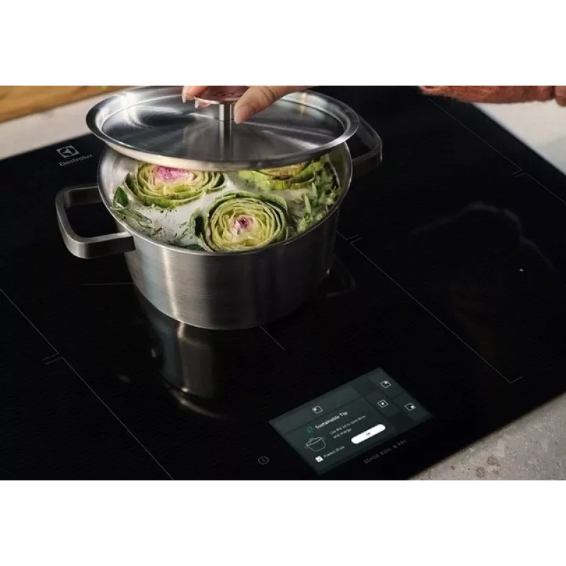 Płyta indukcyjna do zabudowy Electrolux EIS77453, 4-strefowa, 680×490×44 mm, czarna, blat szklany