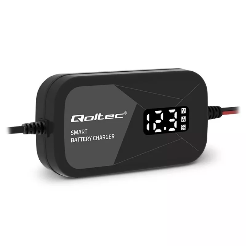 Ładowarka akumulatorów QOLTEC 52492 12V 2A z kontrolą mikroprocesorową i regeneracją ogniw