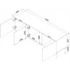 Cama szafka RTV ISLA 150.5x40x60 kaszmir matowy