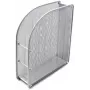 Pionowa tacka FORPUS FO30559, perforowany metal, wysokość 7 cm, srebrna