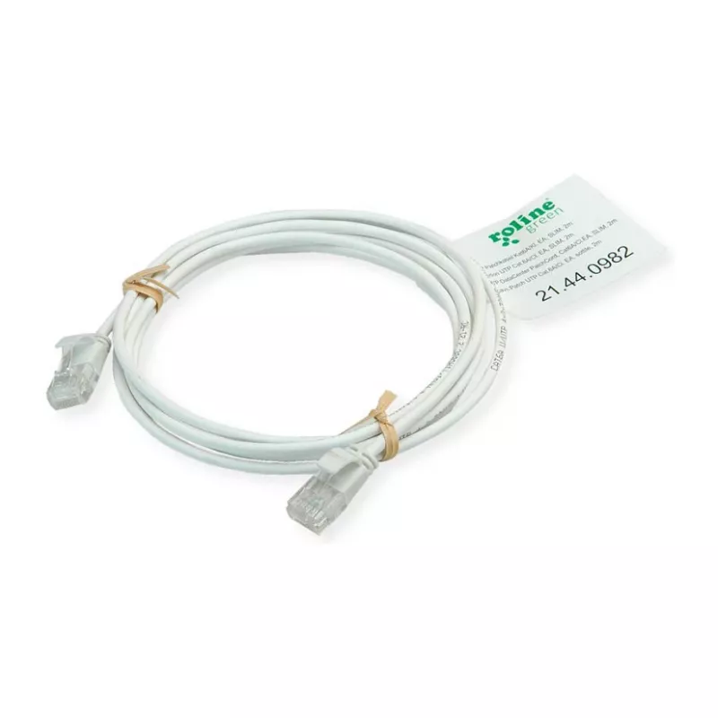 ROLINE GREEN UTP kabel krosowy Cat.6A (klasa EA), LSOH, cienki, niebieski, 0,15 m