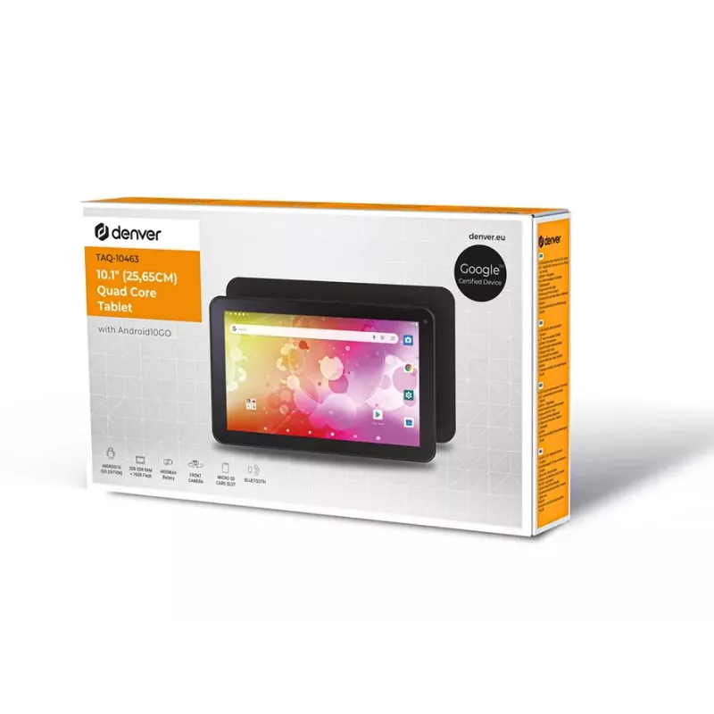 Tablet Denver TAQ-10463 10.1 cala Czterordzeniowy 2 GB RAM 16 GB pamięci Android 10 GO