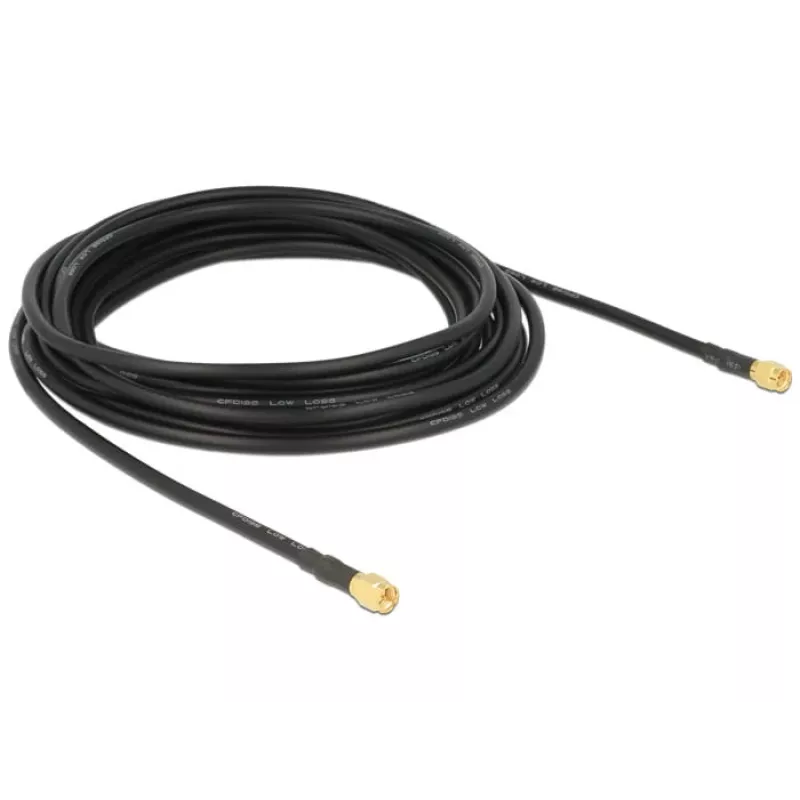 Kabel koncentryczny DeLOCK 88891 LMR195 5m Czarny