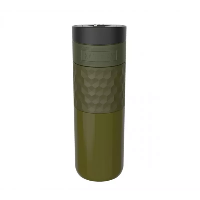 Kubek termiczny Kambukka Etna Grip 500 ml, stal nierdzewna próżniowa, zabezpieczenie przed rozlaniem, zielony, średnica 7,1 cm
