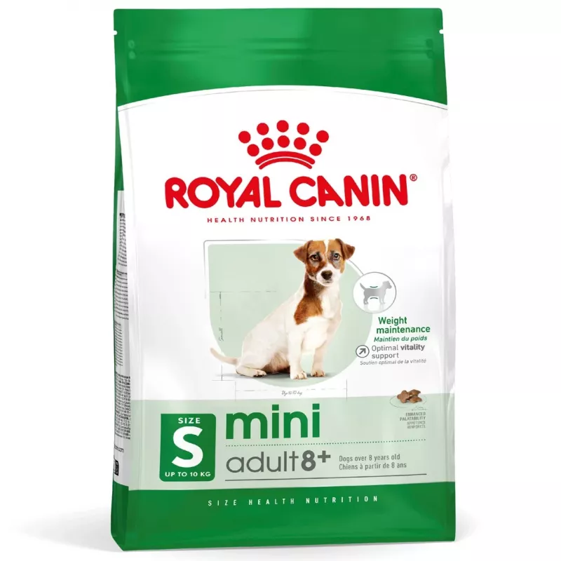 Royal Canin Mini Adult 8+ Senior Drób, Ryż, Warzywa, sucha karma dla psa, 8 kg, dla małych ras (5–10 kg)