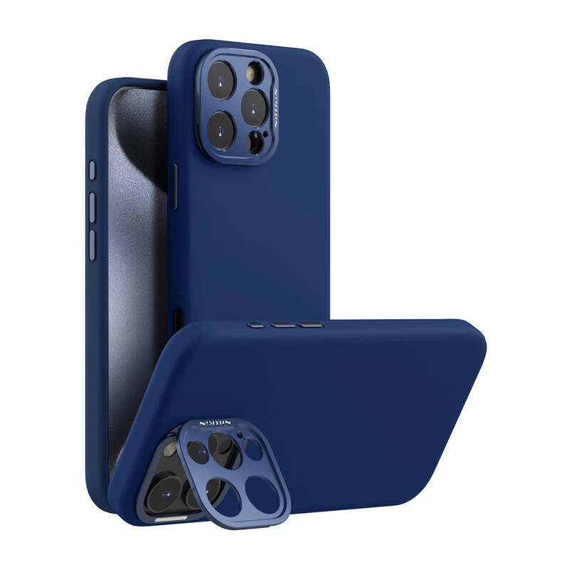 Magnetyczne etui ochronne Nillkin LensWing dla Apple iPhone 16 Pro Max — niebieskie, kompatybilne z MagSafe, podwyższona ramka aparatu