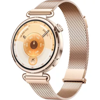 Smartwatch HUAWEI WATCH GT6 1.32 cala AMOLED, 41 mm, stal nierdzewna, złoty, pasek mediolański, IP69, 14-dniowa bateria