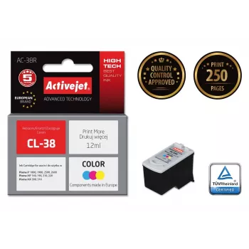 Activejet AC-38R tusz (zamiennik Canon CL-38; Premium; 12 ml; kolorowy)
