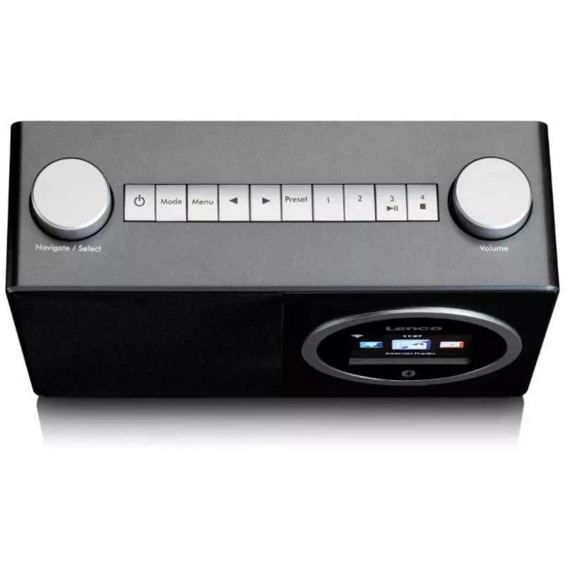 Lenco DIR-70 - Odtwarzacz sieciowy audio - 3 W (łącznie) - Czarny (DIR-70BK)