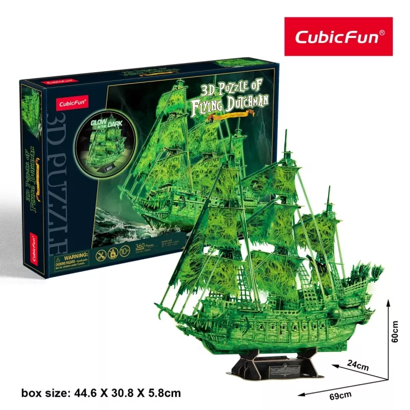 Model 3D Puzzle Latający Holender świecący w ciemności, cubicfun 306-T4041H