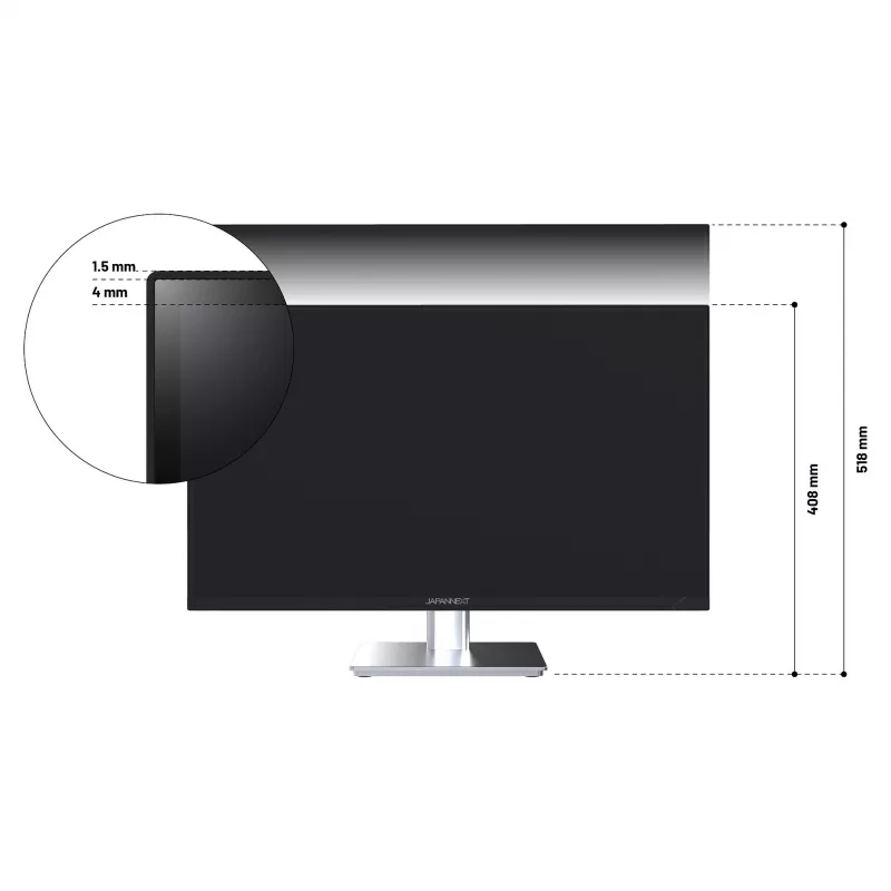 Monitor komputerowy JAPANNEXT JN-I270WQHD300F-HSP 68,6 cm (27 inch) 2560 x 1440 piksele Wide Quad HD LED Szary