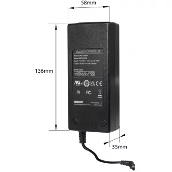 Zasilacz ALLNET EM10951M 54 V 1,85 A wyjście, złącze DC 5,5×2,1 mm