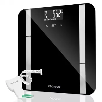 Cecotec | Waga łazienkowa Smart | Surface Precision 9450 Full Healthy | Maksymalne obciążenie 180 kg | Dokładność 100 g | Czarny