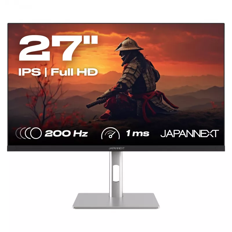 JAPANNEXT JN-I270FHD200F-HSP monitor komputerowy 68,6 cm (27 cali) 1920 x 1080 pikseli Full HD LED Srebrny