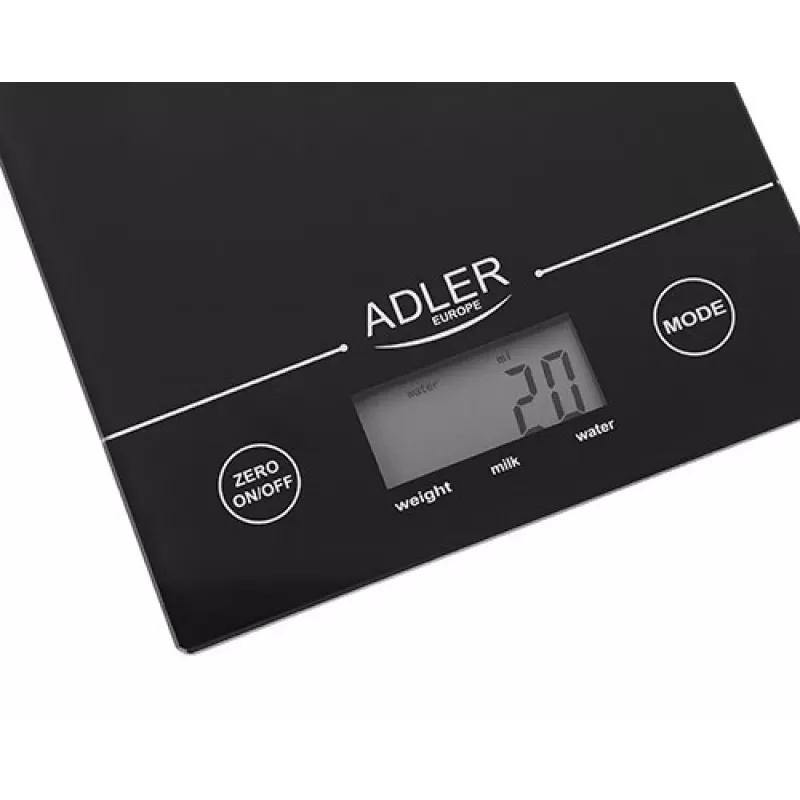 Adler AD 3138 b Mechaniczna waga kuchenna Czarny Blat Prostokąt