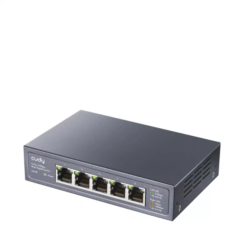 Niezarządzalny przełącznik sieciowy Cudy HS105 — 5 portów, 100/1000/2500 Mbps