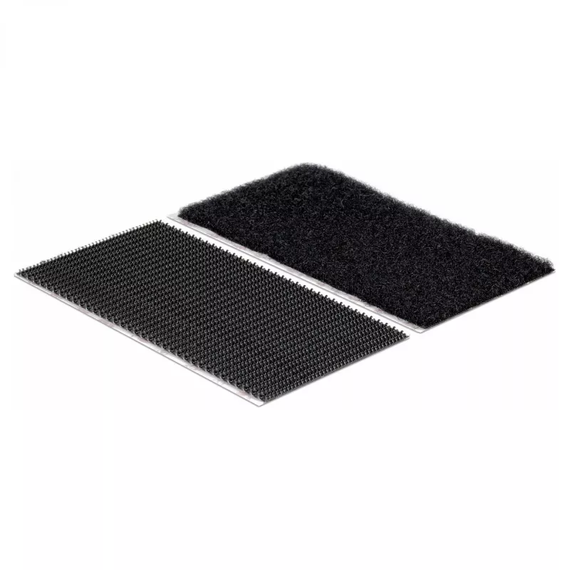 VELCRO Klettstreifen Extra Stark Selbstklebend, Haken & Flausch 50mm x 100mm x 2 sets Schwarz