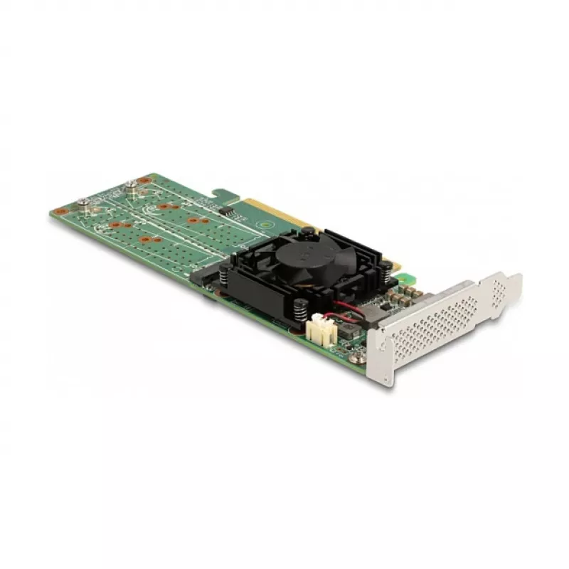 DeLOCK PCI Express x16 Card to 4 x internal NVMe M.2 Key M - Low Profile Form Factor