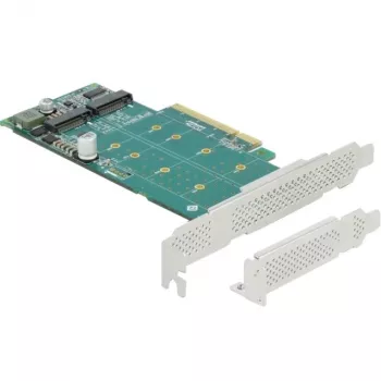 Karta DeLOCK PCI Express x8 na 2 wewnętrzne złącza NVMe M.2 Key M z obsługą bifurkacji, niskoprofilowa