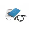 Zewnętrzna obudowa HDD/SSD NATEC Rhino GO 2,5 cala — USB 3.0, SATA III, do 4 TB, 9,5 mm, aluminium, niebieska