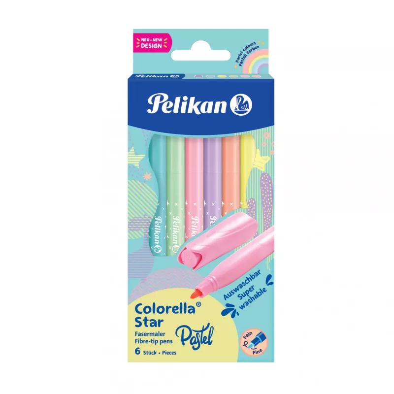 Pisak Pelikan 822282 Fine Kolory mieszane 6 szt.