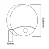 Lampa ścienna LED MACLEAN MCE357W z czujnikiem ruchu IR, biała, zewnętrzna/wewnętrzna