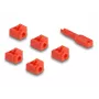 Blokada portu DeLOCK 20928 RJ-45 czerwony plastik 11 szt.