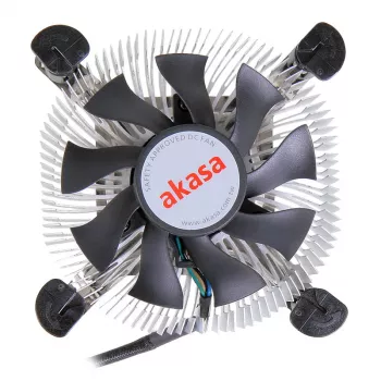 Akasa AK-CCE-7106HP system chłodzenia komputera Chłodzenie procesora Czarny, Srebrny